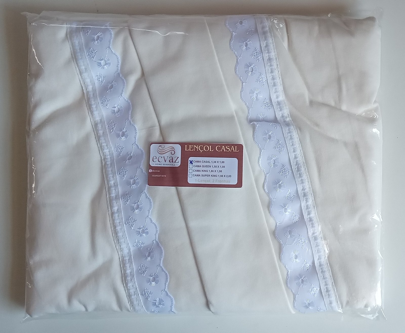 Lençol de Casal (Creme)