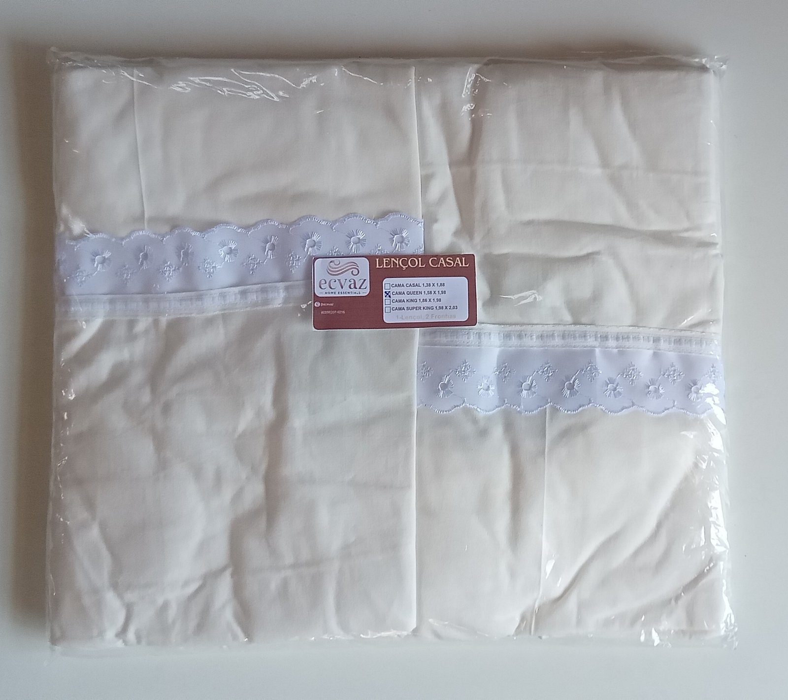 Lençol Queen (Creme)