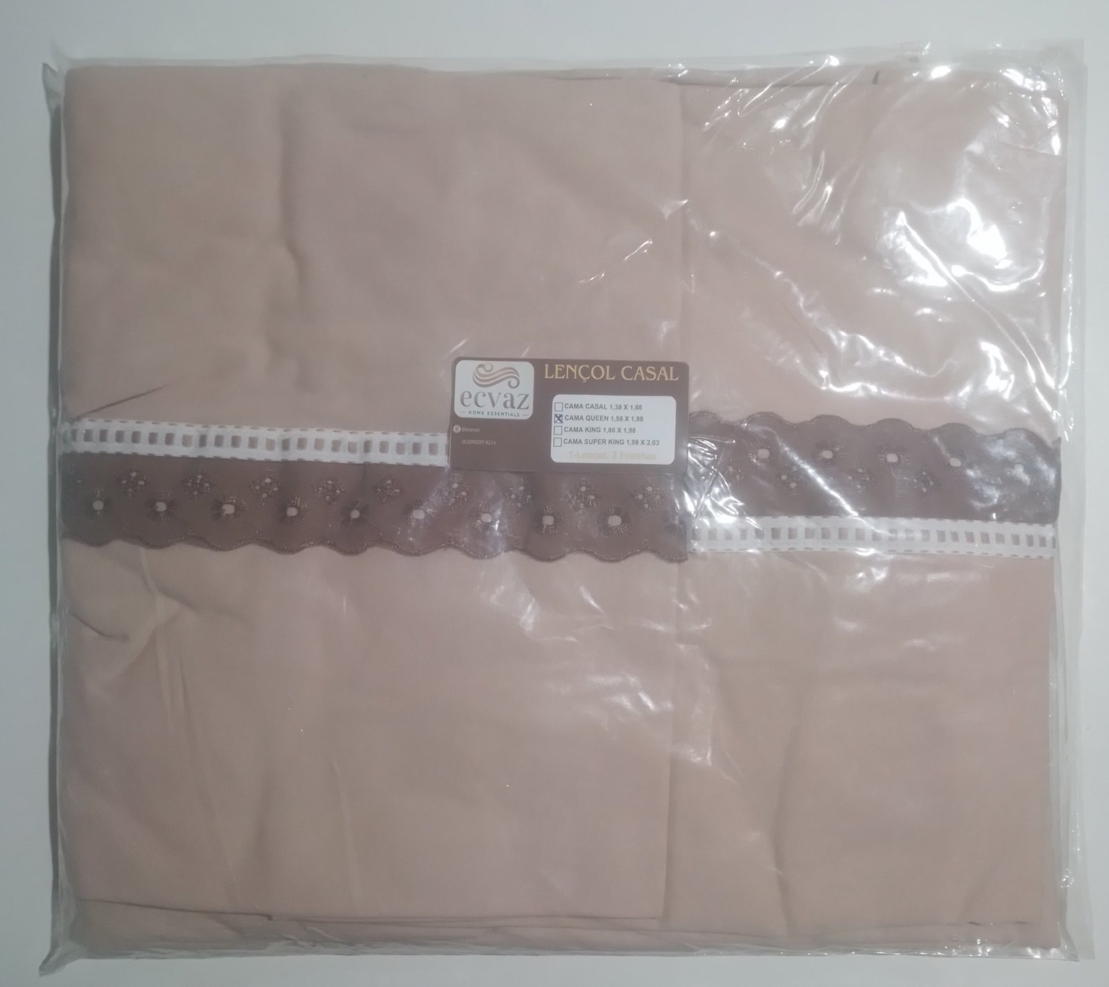 Lençol Queen (Bege)