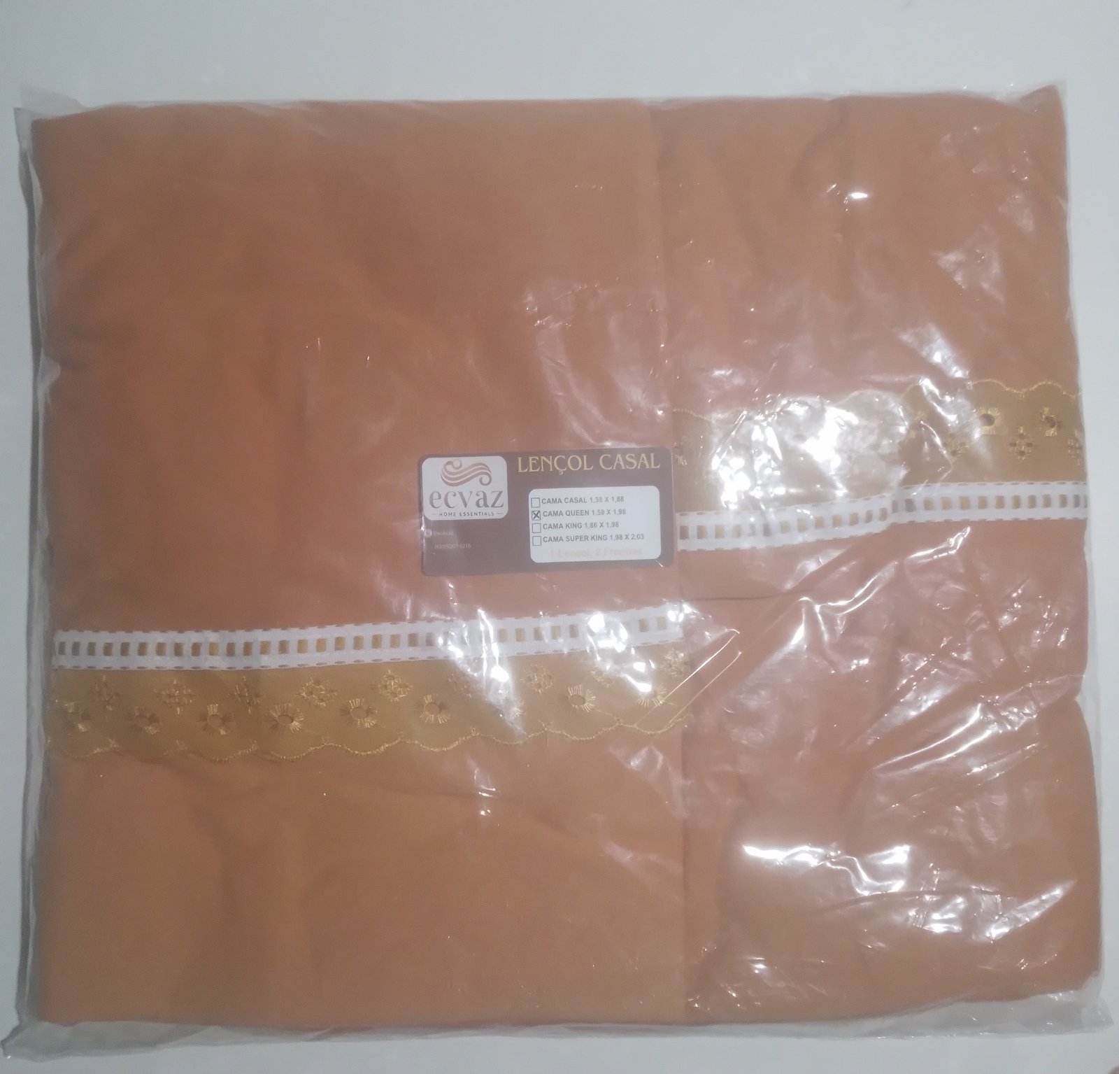 Lençol Queen Mostarda.